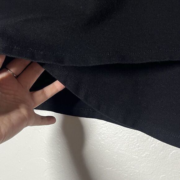 Talula Mini Skirt Size Small Black Faux Wrap Front Elastic Waist Stretch Pull On - Picture 2 of 9